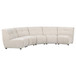 Charlotte - 5 Piece Upholstered Modular Sectional Sofa - Ivory