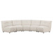 Charlotte - 5 Piece Upholstered Modular Sectional Sofa - Ivory