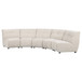 Charlotte - 5 Piece Upholstered Modular Sectional Sofa - Ivory