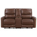 Greenfield - Upholstered Power Reclining Loveseat - Saddle Brown