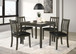 Parkwood - 5 Piece Square Dining Table Set - Charcoal