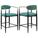 Tina - Fabric Upholstered Counter Chair (Set of 2) - Green