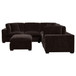 Lakeview - 6 Piece Upholstered Modular Sectional - Chocolate