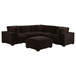 Lakeview - 6 Piece Upholstered Modular Sectional - Chocolate
