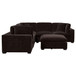 Lakeview - 6 Piece Upholstered Modular Sectional - Chocolate