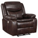 Sycamore - Upholstered Power Recliner Chair - Dark Brown