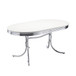 Retro - 5 Piece Oval Dining Table Set - White And Red