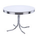 Retro - 5 Piece Round Dining Table Set - White And Red