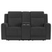 Brentwood - Upholstered Motion Reclining Loveseat - Dark Charcoal