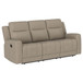 Brentwood - 3 Piece Upholstered Reclining Sofa Set - Taupe