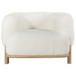 Lawler - Upholstered Barrel Back Accent Chair - Ivory