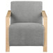 Diego - Upholstered Accent Arm Chair With Wood Arms - Gray