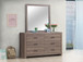 Brantford - 6-Drawer Dresser With Mirror - Barrel Oak