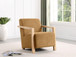 Diego - Upholstered Accent Arm Chair With Wood Arms - Honey
