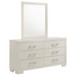 Jessica - 6-Drawer Dresser With Mirror - Cream White