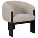 Valdez - Boucle Upholstered Barrel Back Accent Chair - Beige