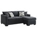 Storey - Upholstered Sleeper Sectional Chaise Sofa - Dark Gray