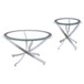 Brooke - 2 Piece Round Glass Top Coffee Table Set - Chrome