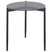 Rosalie - Round Smoked Glass Top End Table - Sandy Black