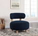Zonie - Boucle Upholstered Barrel Back Accent Chair - Blue