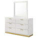 Caraway - 6-Drawer Dresser With Mirror - White