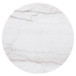 Jason - Round Marble Top Side End Table - White And Charcoal