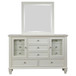 Sandy Beach - 11-Drawer Dresser With Mirror - Cream White