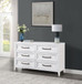 Marielle - 6-Drawer Bedroom Dresser - Distressed White