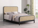 Lanewood - Open Cane Rattan Metal Eastern King Bed - Black