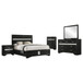 Miranda - 5 Piece Eastern King Bedroom Set - Black