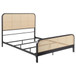 Lanewood - Open Cane Rattan Metal Queen Bed - Black