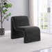 Drayton - Upholstered Curved Armless Accent Chair - Black