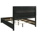 Miranda - Upholstered Eastern King Panel Bed - Black