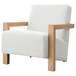 Fitzroy - Boucle Upholstered Accent Arm Chair - Ivory