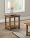 Payne - Wood End Table With Shelf - Distressed Brown