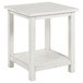 Payne - Wood End Table With Shelf - White