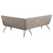 Dodson - Fabric Upholstered L-Shaped Nook Dining Bench - Taupe