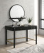 Arini - 2 Piece Makeup Vanity Table And Mirror Set - Black