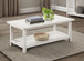 Payne - Wood Coffee Table With Shelf - White