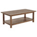 Payne - Wood Coffee Table With Shelf - Distressed Brown