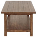 Payne - Wood Coffee Table With Shelf - Distressed Brown