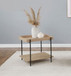 Fallon - Square Engineered Wood End Table - Light Brown