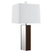 Elena - Square Tapered Mirrored Table Lamp - Brown