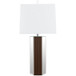 Elena - Square Tapered Mirrored Table Lamp - Brown