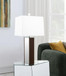 Elena - Square Tapered Mirrored Table Lamp - Brown