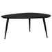 Odessa - Triangular Solid Wood Coffee Table - Black