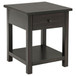 Payne - 1-Drawer Wood End Table With Shelf - Java