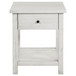 Payne - 1-Drawer Wood End Table With Shelf - White