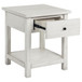 Payne - 1-Drawer Wood End Table With Shelf - White