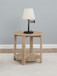 Fowler - 1-Shelf Round Engineered Wood Side End Table - Natural